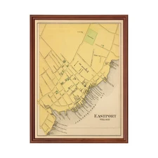 Old Map of Eastport, ME 1894 - Vintage Eastport Maine Art