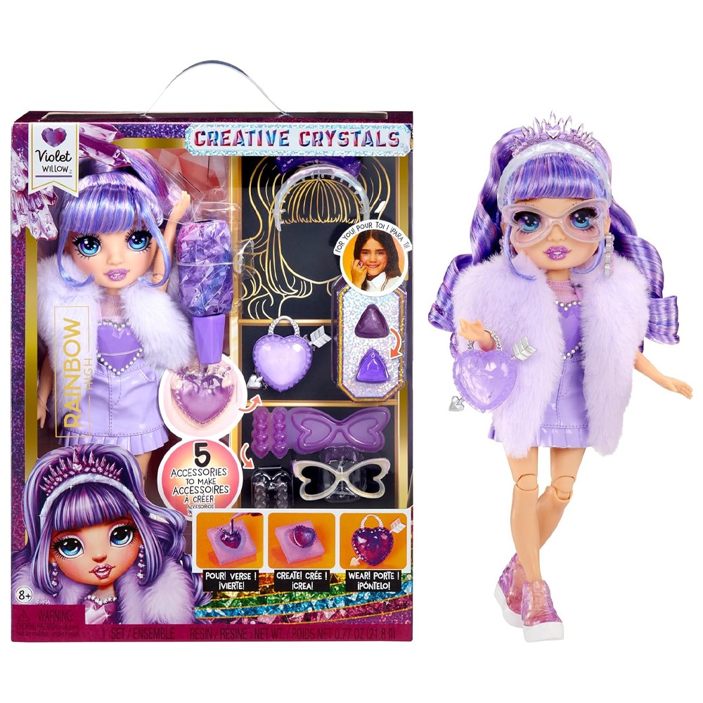 Merchandising Rainbow High: Creative Crystals Fashion Doll - Violet - Immagine 3