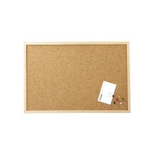 MAUL Pinnwand Kork 30x40cm Korktafel mit Holzrahmen Inklusive Pinnnadeln