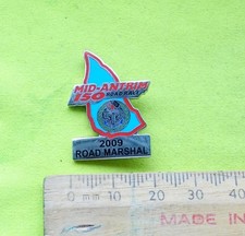 2009 Mid Antrim 150 Motorcycle Club bike badge pin lapel Ireland ROAD MARSHAL