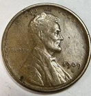 1909-s Lincoln Wheat Cent Semi Key . Nice Grade, Some Reverse Corrosion.