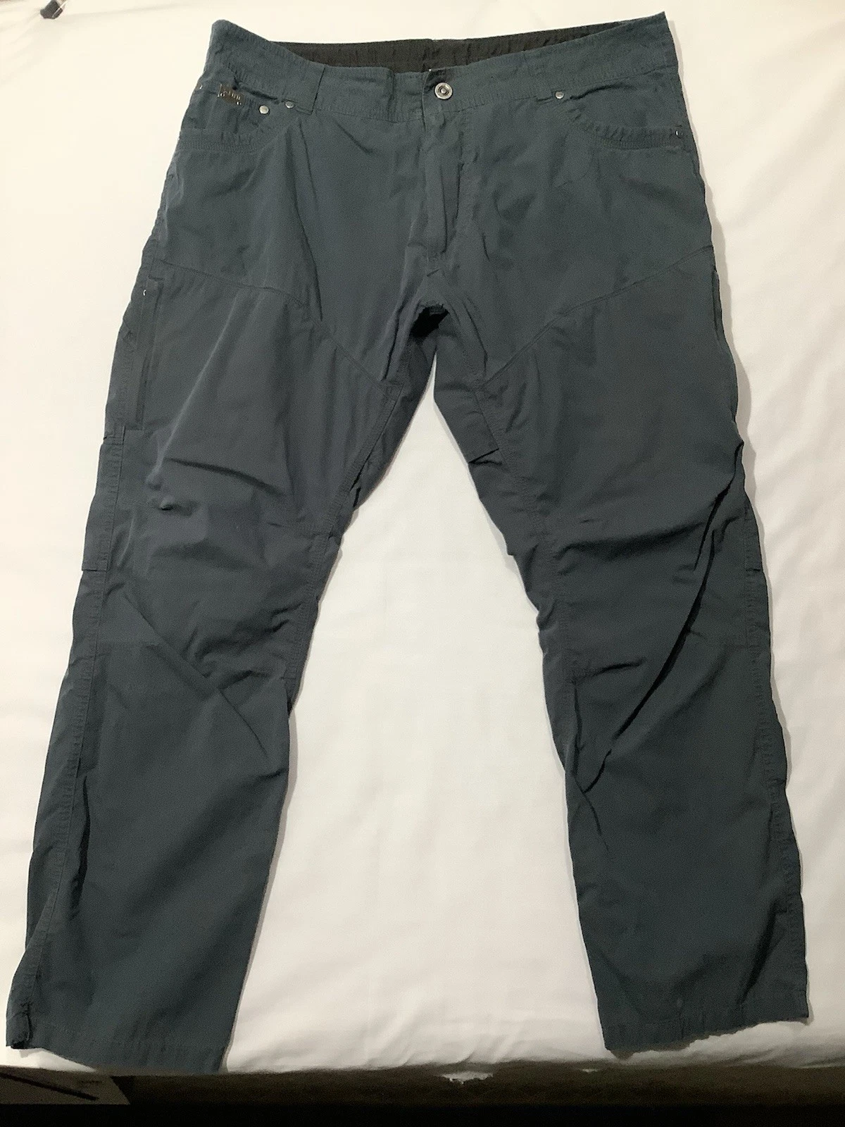 Kuhl Kontra Air Pants Mens 38x29 Green Vented Hiking Articulated Lightweight