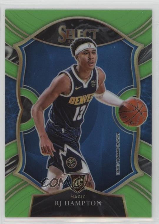 2020-21 Panini Select Concourse Neon Green Prizm 65/75 RJ Hampton #84 16zo