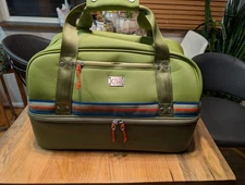 Sun Mountain Mid-Stripe Boston Bag - Luggage Bag, Shoe Bag, Gym Bag - Green