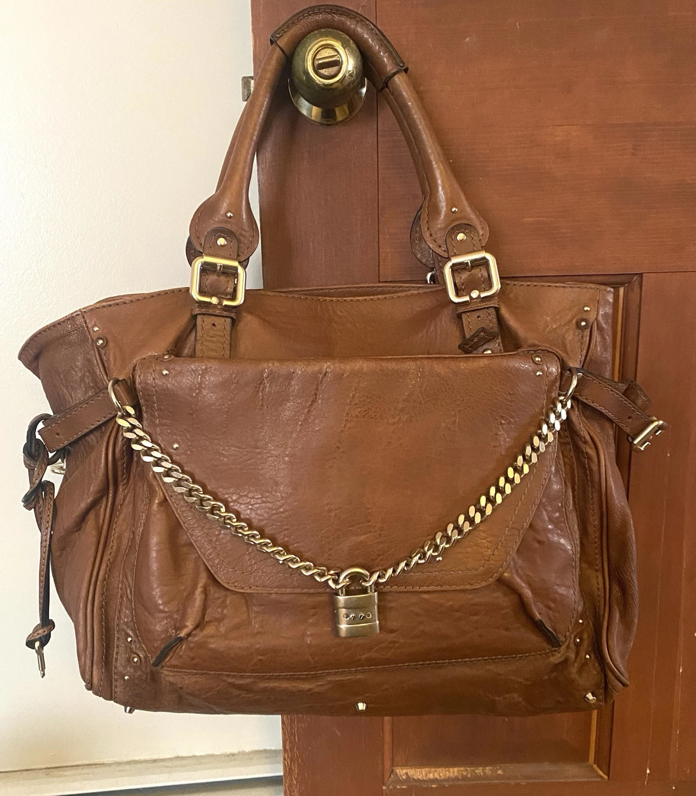 Chloe — Chloe XLPaddington Capsule Leather Tote Bag Cognac Brown MSRP 3,895 Pre-loved