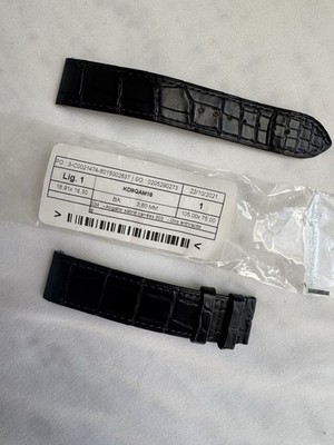 Original Cartier Tank Dark Grey Alligator Watch Strap KD8QAM18 19mm Lug Width