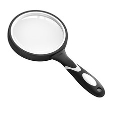 Large Magnifying Glass, 10X Glasses for Reading Hobbies White