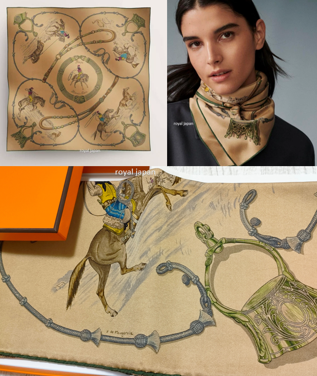Unused w/box HERMES Carre 70 pampa 26in Dip Dye Silk Scarf 66cm