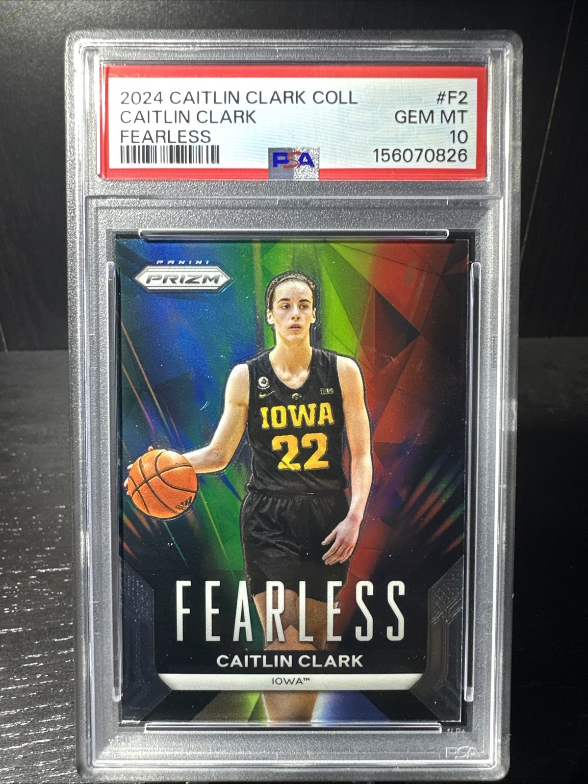 2024 Panini Caitlin Clark Collection - Caitlin Clark Fearless #F2 Rookie PSA 10