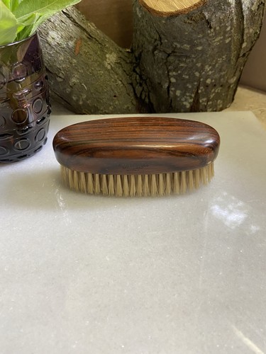 Vintage Shoe Brush Japan Natural Ebony Pure Bristles Sterilized