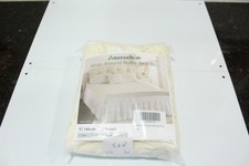 Ruffle Bed Skirt Wrap Around King Size Ivory Color 14" Drop Easy Fit Elastic