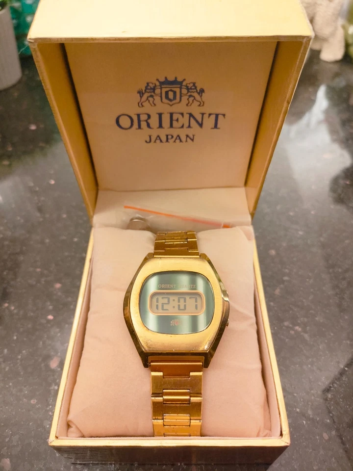 1976 Rare Vintage Orient Digital Quartz GP Model G661807-40 - Full Gold Plated - Image 3 of 4
