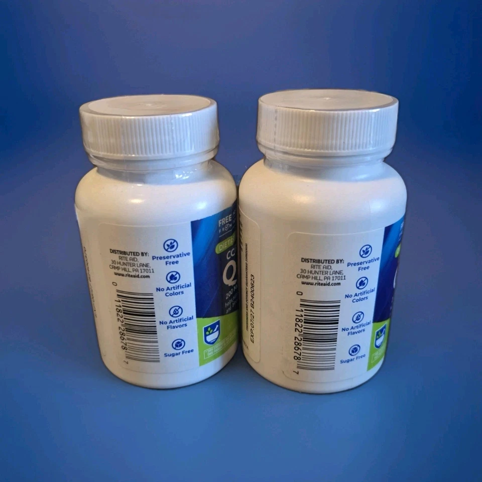 Rite Aid Coenzima Q-10• 200 mg• Geles Blandos 60 unidades• Lote de 2• Caduca el 27/06, 7/27 Foto 2 de 4