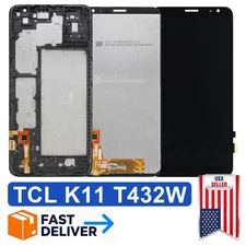 OEM LCD Display Touch Screen Digitizer Assembly / Frame For TCL K11 T432W T432J
