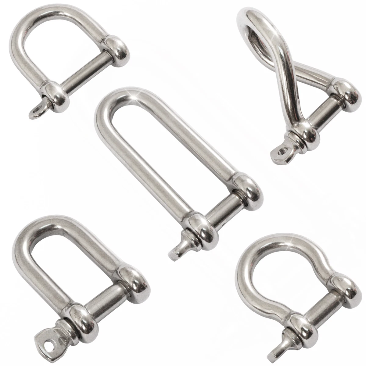 30 STK Karabiner Rund Karabinerhaken, 20mm Rund Schlüsselanhänger Ringe