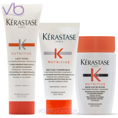 KERASTASE Nutritive Bain Satin Riche Lait Vital Nectar Thermique | Travel Sizes