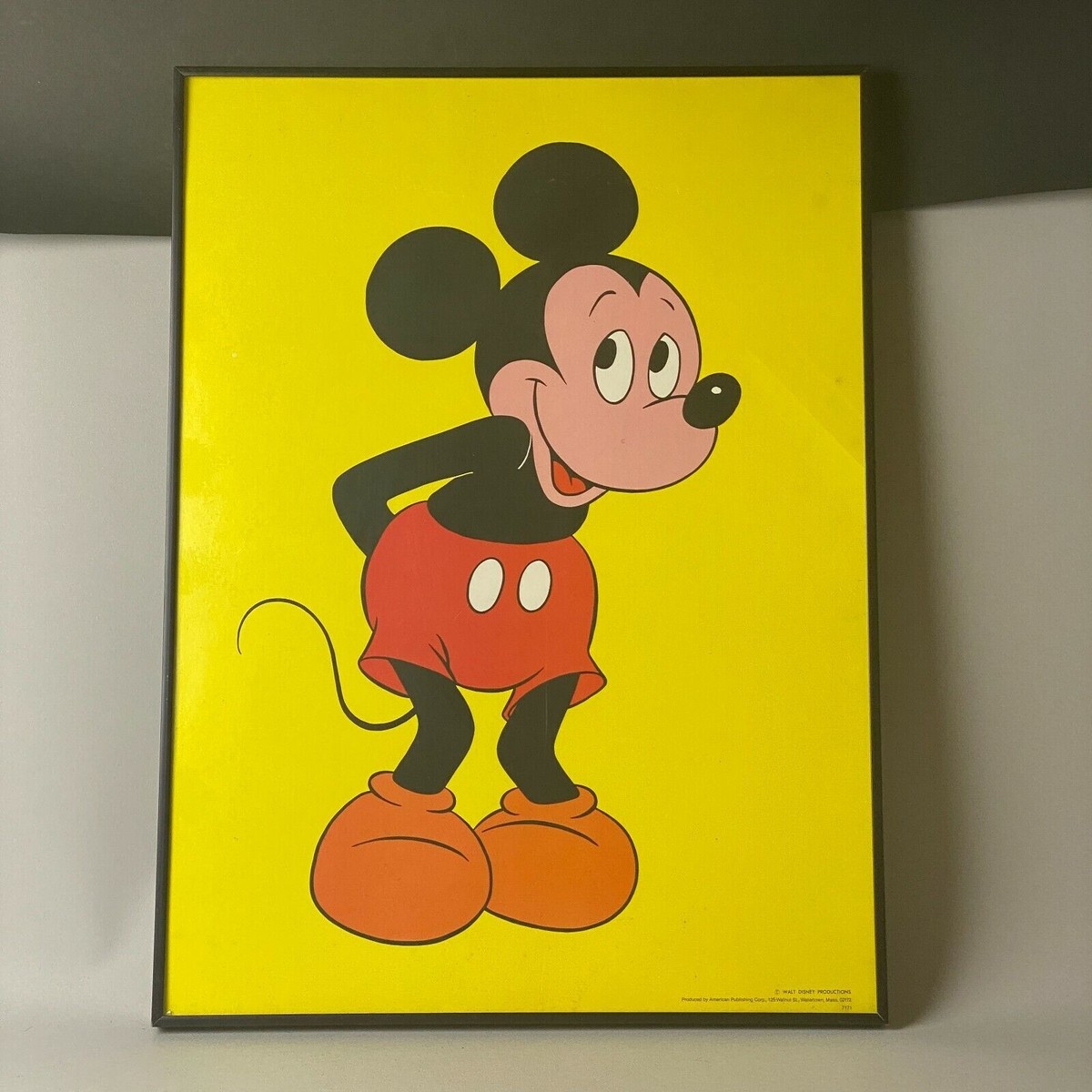 Vintage Unique Disney Mickey Mouse Framed Picture 24