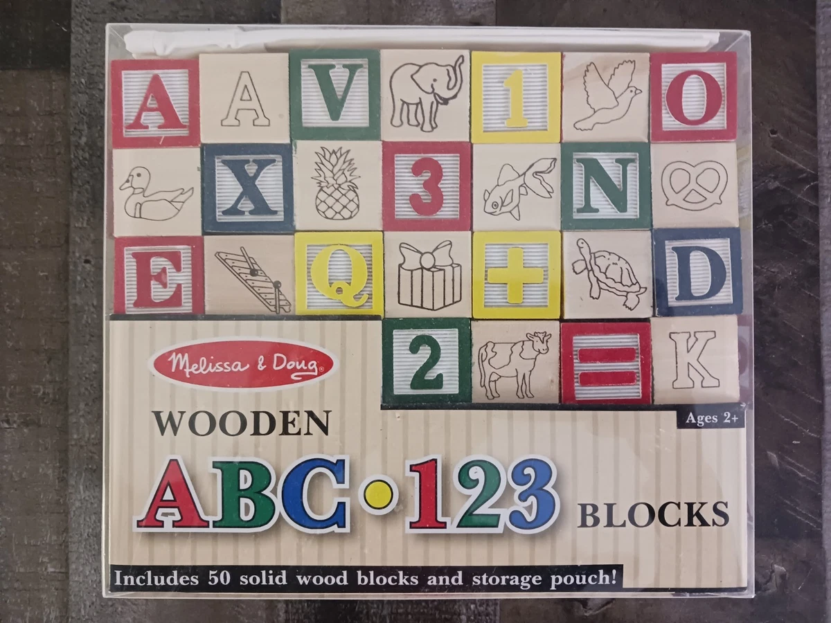 Melissa & Doug Wooden ABC/123 Blocks