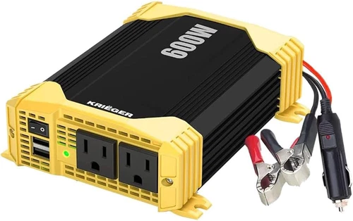 Refurbished KR600 KRIEGER 600 Watt 12V DC to 110V AC Power Inverter W/ USB