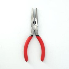 6" Needle Nose Pliers - Rubber Grip Heat Treated Carbon Steel with Chrome Finish