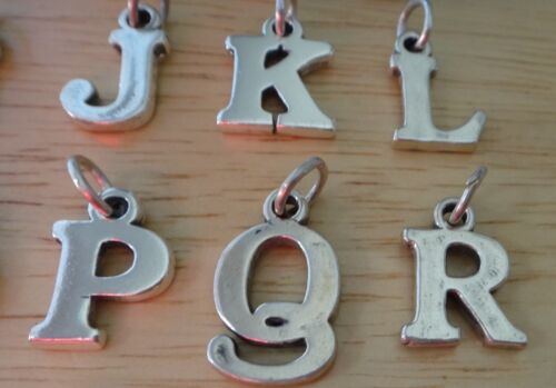 Sterling Silber 15mm Block Stil Alphabet Buchstabe Initiale Charm! - Bild 6 von 7