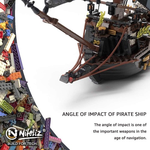 1352-Piece Black Hawk Pirate Ship Model Building Kit for Creative Teens & Adults - Picture 9 of 9
