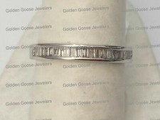 0.25ct 1/4c Ladies Ring Baguette Channel set Diamond Wedding Band 10k White Gold