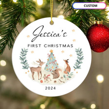 Baby's First Christmas Ornament, Personalized Baby First Christmas Ornament
