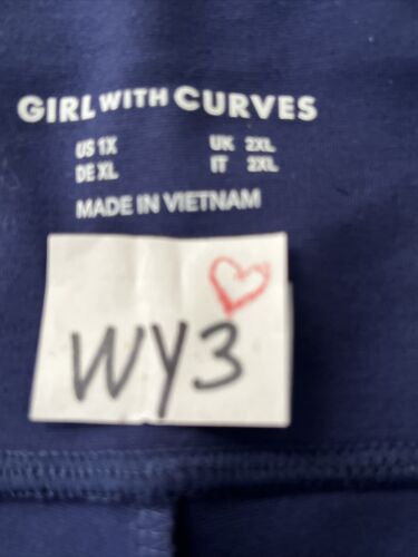 Girl with Curves Ponte Leggings 1X Navy Blue Pull On Stretch A452084 Women WY3 - Picture 3 of 6