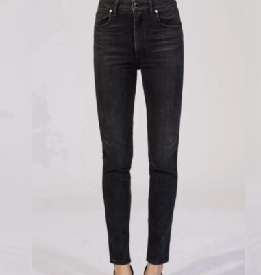 Khaite Jeans Size 26 Black Vanessa  Skinny  Stretch Classic