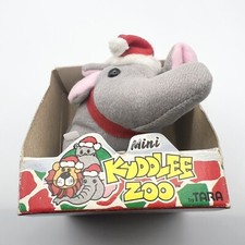 Rare Vintage Tara 1988 Kuddlee Zoo Christmas Elephant Plush New In Original Box