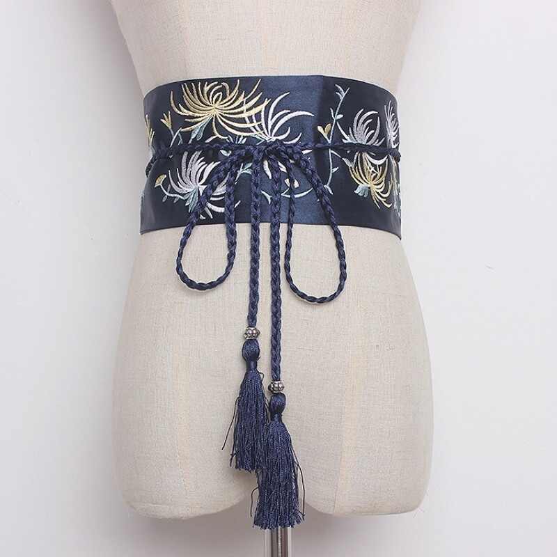 Women Belt Japanese Kimono Wide Obi Yukata Waistband Strap  display picture 2
