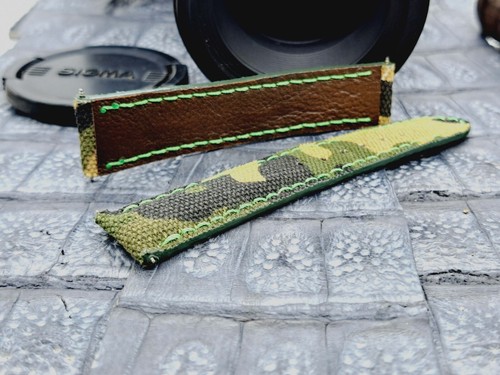 20mm/18mm Camouflage Canvas Watch Band Vintage style Military fashion - Picture 13 of 14