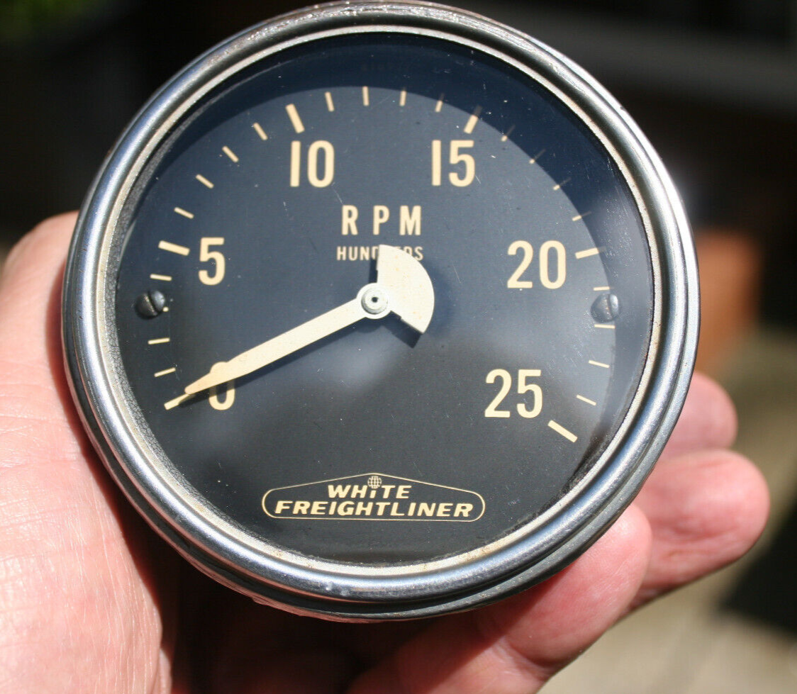 60s 70s White Freightliner Truck Vintage 2,500 RPM Tachometer by ...