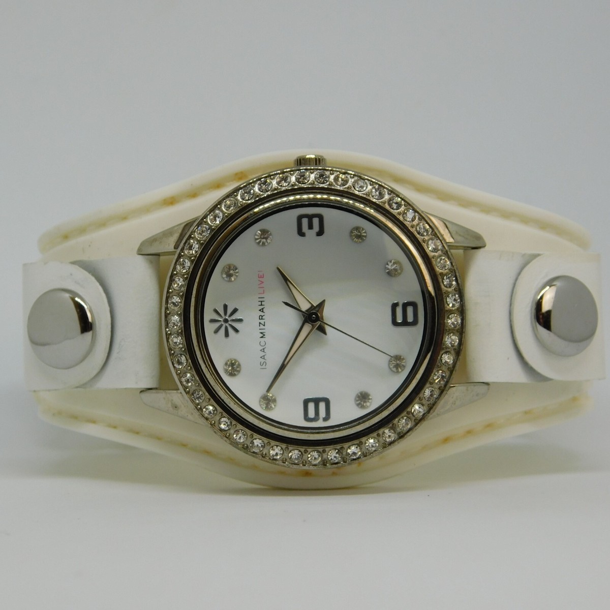 ISAAC MIZRAHI LIVE! Crystals Bezel Quartz Analog Women display picture 1