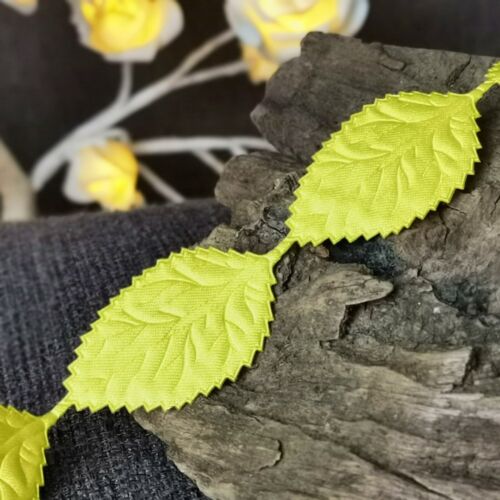 VINTAGE Satin Leaf Leaves Ribbon trim trimming CRAFTS lace Embellishment - Picture 10 of 12