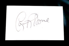 LARRY ROBINSON HOCKEY HOF MONTREAL CANADIENS SIGNED AUTOGRAPHED INDEX CARD 3X5