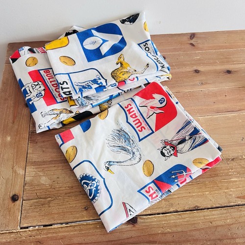 Vintage AFL Football Footy Pillow Cases x 3 Double Sided All Teams League Retro - Picture 5 of 23