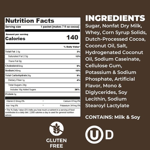 Cocoa Classics Chocolate Supreme Cocoa Mix, Hot Chocolate, Made with Nonfat Milk - Bild 2 von 11