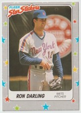 1988 Fleer Star Stickers #100 Ron Darling - New York Mets