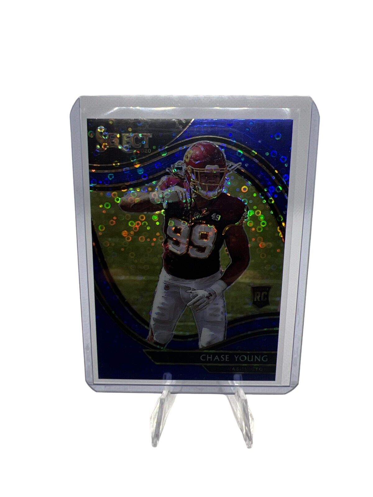 2020 Panini Select Chase Young Rookie Blue Disco SP Field Level Prizm 23/25