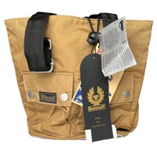 Autentica borsa a secchiello Belstaff bambino oro caldo Belflex nylon nuova con etichetta