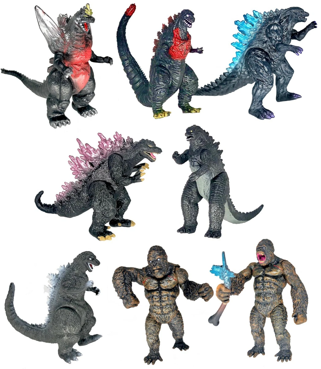 Brand New 8pcs King Kong vs Godzilla Toys Action Figures Birthday Gift