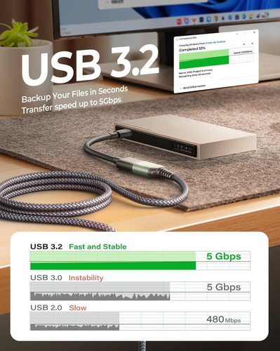 USB Extension Cable,USB Extender,USB 3.0 Extension Cable, Male to Female - 第 8/9 張圖片