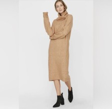 Vero Moda Gaiva Women’s Brown Turtleneck sweater dress sz XL