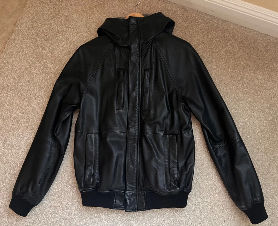 MARC BY MARC JACOBS 100% Chaqueta Hombre Cuero Cordero Foto 3 de 4