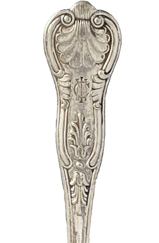 HOLMES & EDWARDS Sterling Inlaid ENGLISH KING Dinner Fork 8”RARE Antique 1895-98 - Picture 2 of 6