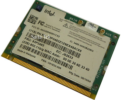 Original IBM Thinkpad T40 T41 T42 T43 Intel PRO/Wireless WM3B2200BG 93P3483