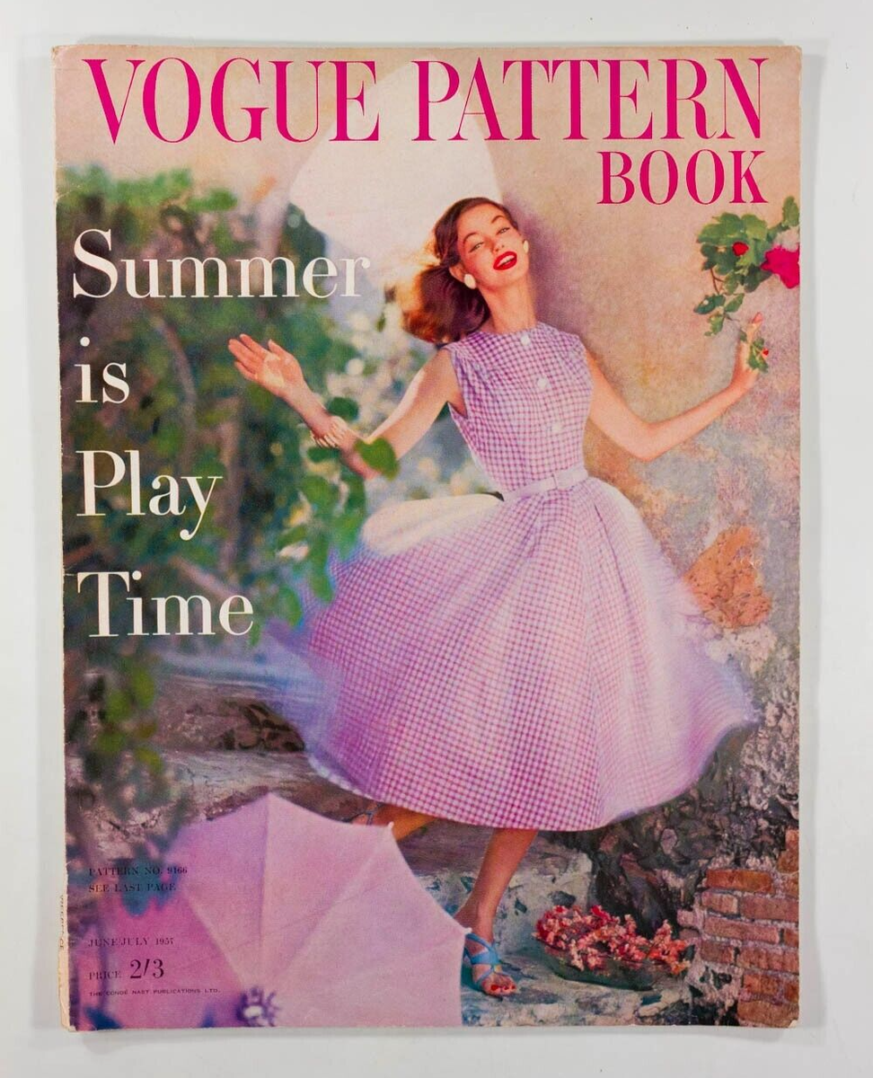 Summer 1957 VOGUE PATTERN BOOK magazine VTG patterns DRESS shorts