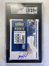 2020 Panini Contenders Yordan Alvarez RC Variation SGC 10/10 Gem Mint Auto POP 1